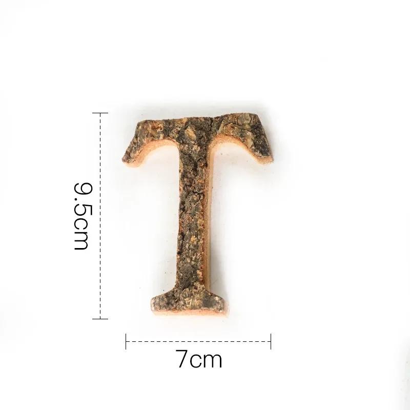 Zusammen mit Bark Massivholz Retro Holz Englische Buchstaben Alphabet Zahl für Cafeteria Bar Heimdekoration Vintage DIY Buchstabe