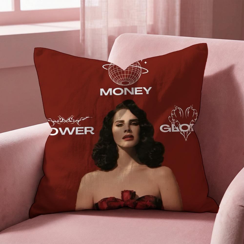 Singer L-Lana Del Rey Cushion Cover Multi-Scene Pillow Cover for Home & Car - Reversible, Soft & Durable for Daily Use