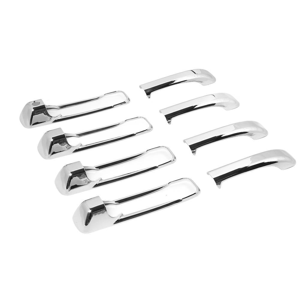 Cubiertas de manijas de puerta cromadas de alto brillo, elegante kit de molduras de manijas de puertas exteriores para 1500 2500 3500 2009 t