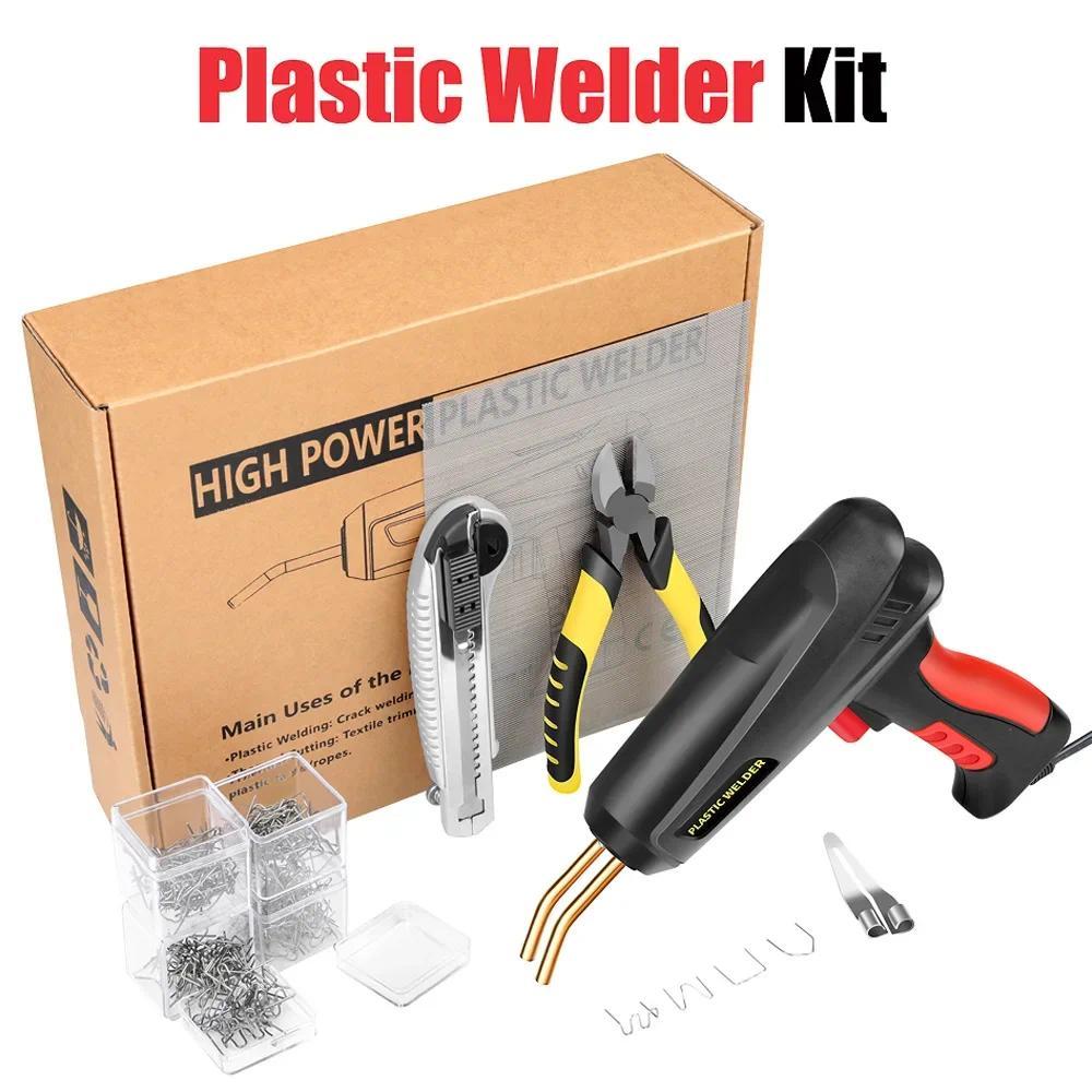 200W 2 in 1 Upgraded Welder Machine Plastic Welding Kit Hot Stapler Soldering Gun 6/4 Types Staples Car Bumper Repair Tool