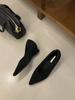 Scarpe Autunnali da Ufficio da Donna in Pelle Scamosciata a Punta con Zeppa - Calzature alla Moda