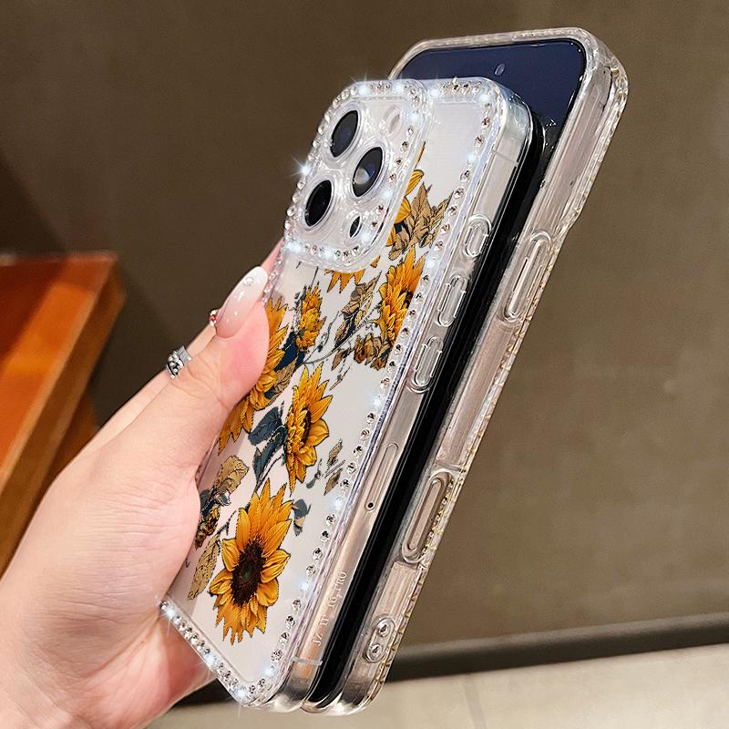 Creative Butterfly Pattern Phone Case For iPhone 17 Air 16e 16 14 15 13 17 Pro Max 15 16 Plus 17 Shockproof Bling Diamond Soft TPU Case Cover