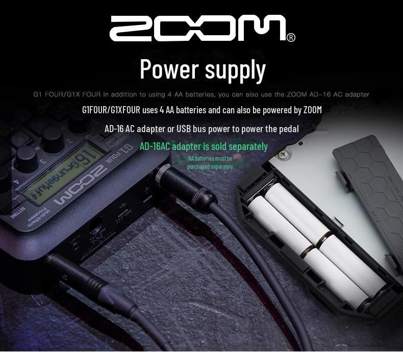 Elektrická kytara a basová efektová jednotka: ZOOM G1 ČTYŘI a G1X ČTYŘI, B1 a B1X ČTYŘI.