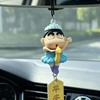 Cartoon Cute Crayon Shin Chan Car Pendant Rear View Mirror Creative Safe Car Interior Decoration Anime Figure Toys Gifts