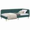 Corner Bed Frame Dark Green 90 X 190 Cm Fabric