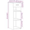 Sideboard Concrete Grey 30 x 42.5 x 93 cm Particleboard