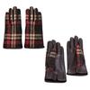 Harris Tweed Gloves for Sheepskin Touchscreen Check Size 21cm Made In WV10001L7M010BR2 Women, Leather, Compatible, Pattern, Brown, (Free Size), Japan,