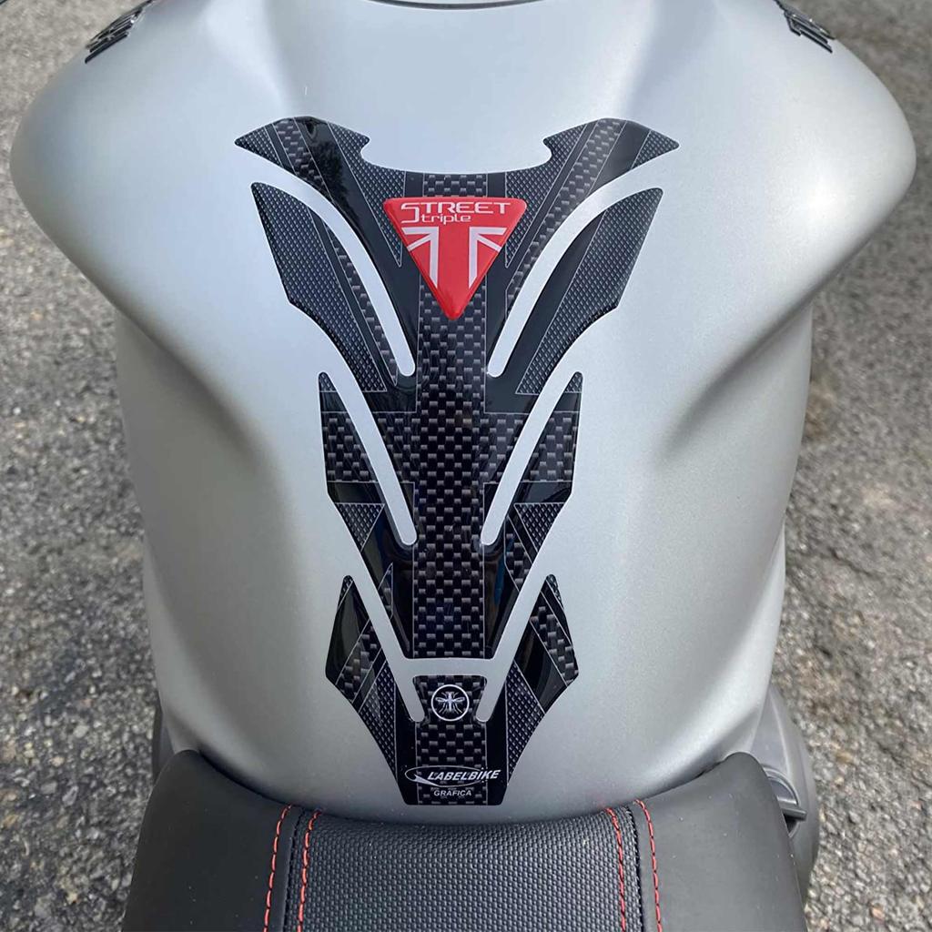 labelbike - Motorcycle 3D Gel Tank Pad Compatible with Triumph Street Triple Union Jack