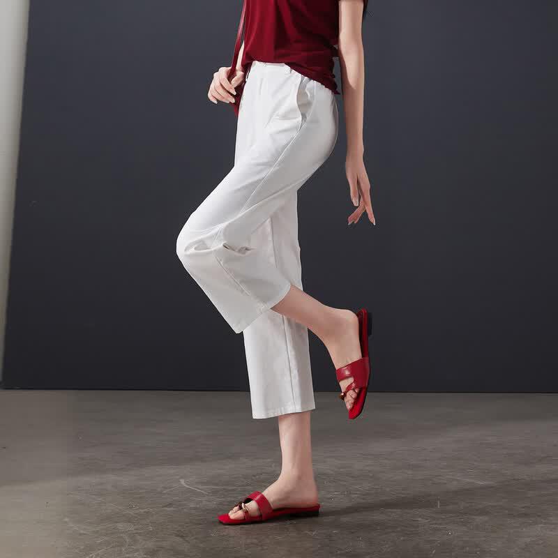 SOFSIL Women's Casual Straight-Leg Capris