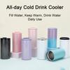 500ML Can Cooler Universal Stainless Steel Insulated Mug Lightweight Efficient Beverages Can Cooler for Home Outdoor