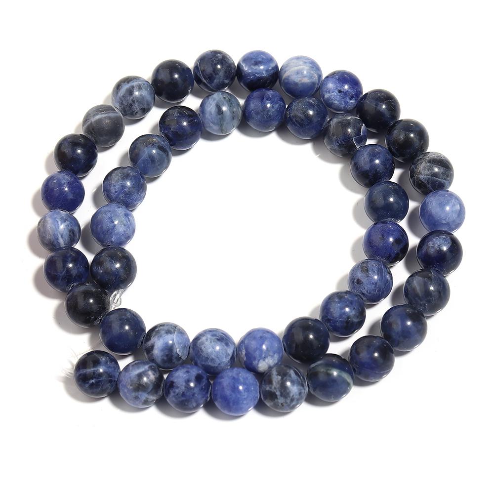 1 Strand 4/6/8/10/12mm Natural Old Blue Sodalite Stone Beads Round Loose Beads For Jewelry Making DIY Necklace Bracelet Supplies