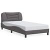 LED Bed Frame without Mattress  Hvar  Gray 100x200 cm
