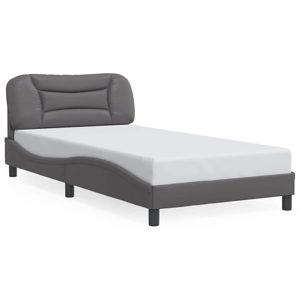 LED Bed Frame without Mattress Hvar Gray 100x200 cm