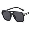Square Women Sunglasses Retro Large Frame Men Sunglasses Fashionable Black Lens Glasses Travel Driving Punk Aviator Sunglasses