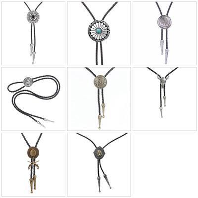 Punk Style Bolo Tie Cowboy Carving Necktie Necklace Costume Accessory