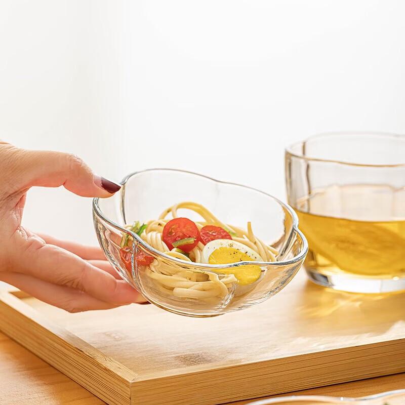 LOVWISH Nordische Wolken Glas Salatschüssel Set (2er-Pack)