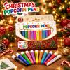 Świąteczny Zestaw Długopisów Popcornowych 12 Sztuk 3D Magiczny Puszysty Tuszu Do Scrapbookingu Dziennika Bezpieczny DIY Entuzjasta Sztuki Rzemiosło Świąteczny Prezent