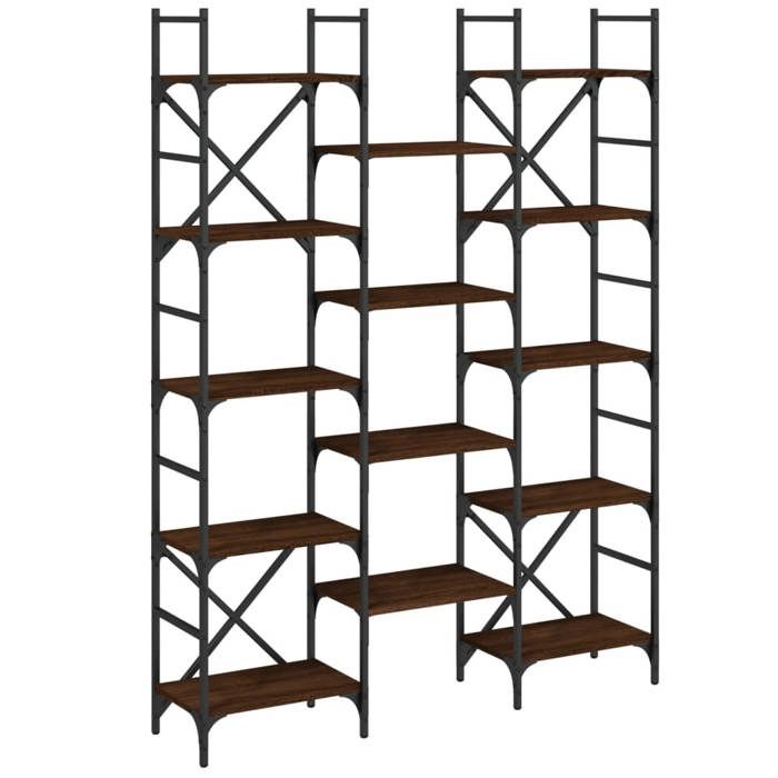VidaXL Bibliothèque chêne marron 127,5x28,5x172,5 cm bois d'ingénierie 838872