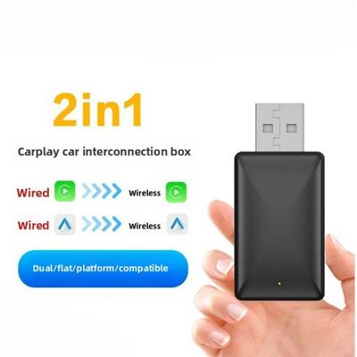 Mini Wireless CarPlay Adapter Plug and Play Konvertiert kabelgebunden zu kabellos für iPhone Android Auto