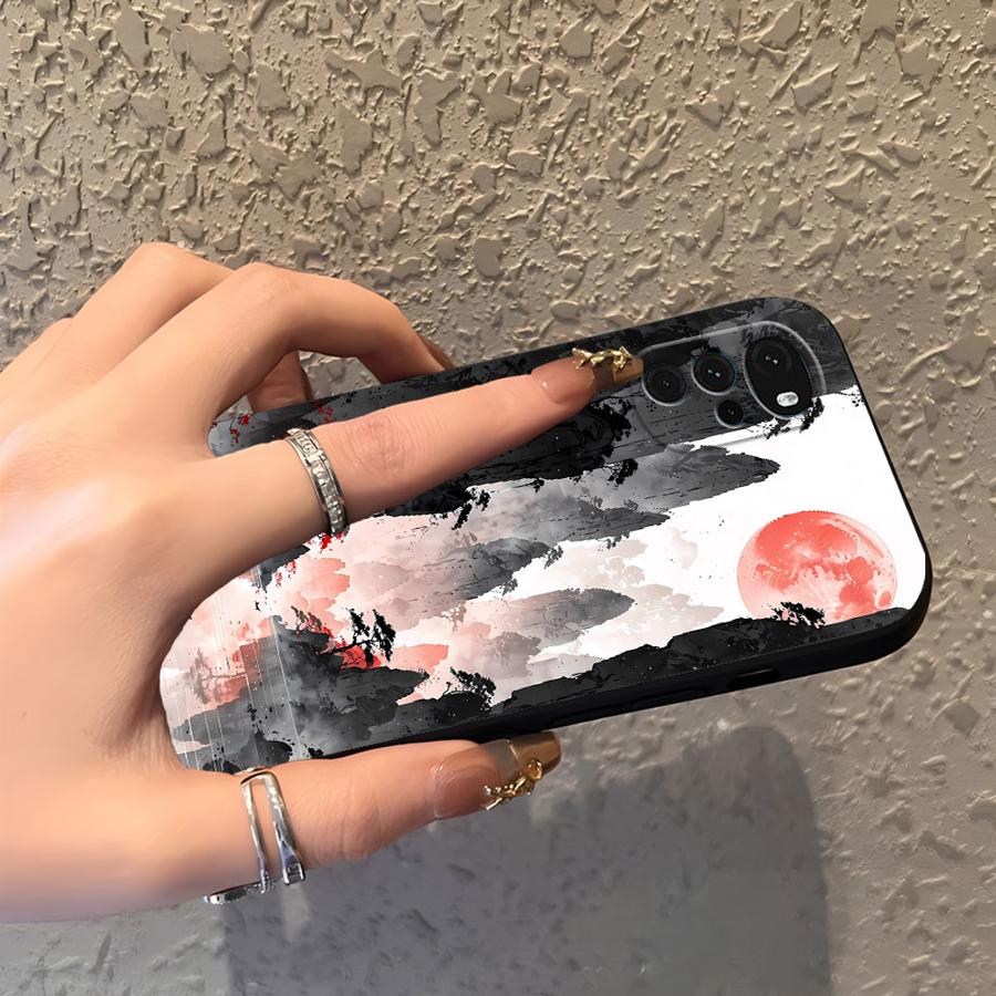 Phone Cover Case for Motorola Moto G71 G51 G73 G53 G30 G60s G32 G52 G50 Edge 20 Pro 30 Lite G22 Edge40 Ink Art Print Japanese