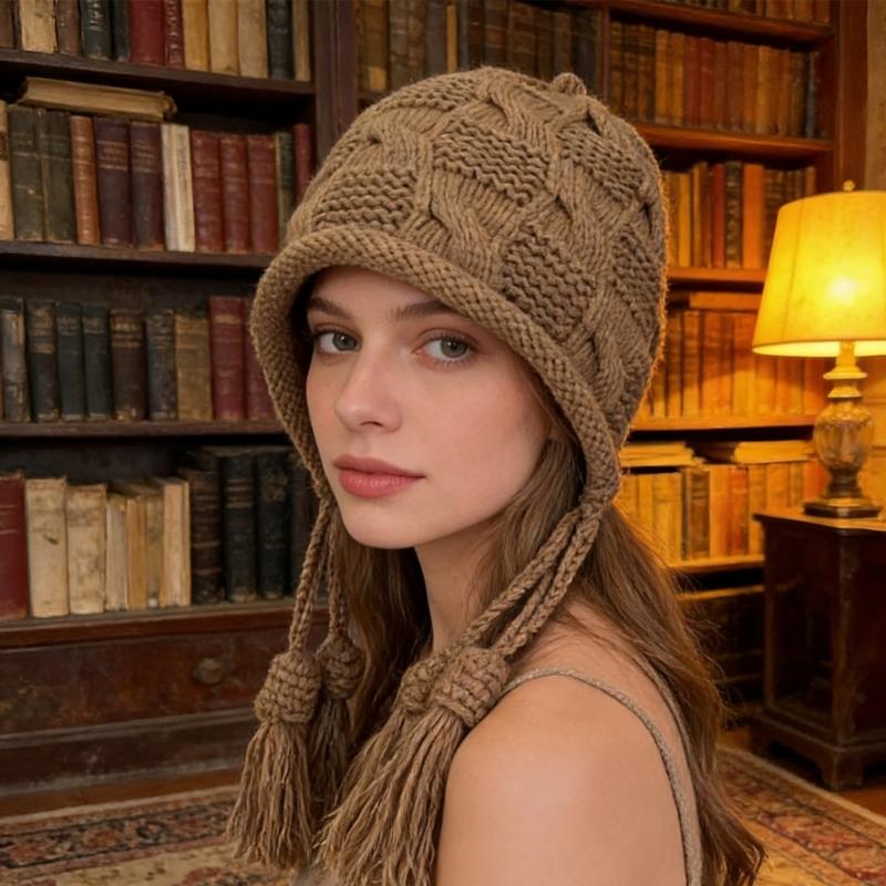Fashion Knitted Fringe Beanies For Women Men Soft Warm Winter Hat With Stylish Tassels Design Fashion Warm Hat