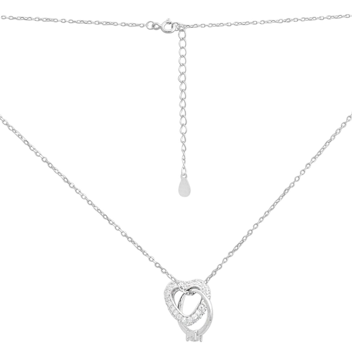

Silver necklace with cubic zirconia, item weight 2.71 g (2185574) 40-45cm білий