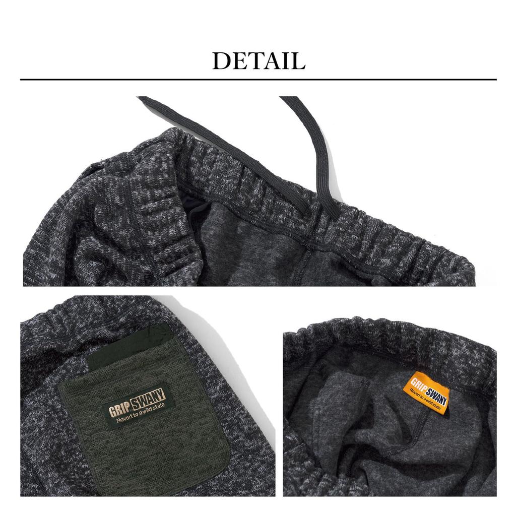 [Grip Swany] Exclusive Knit Fleece Pants GSMP0004 (JP, Alphabet, S, Gray)