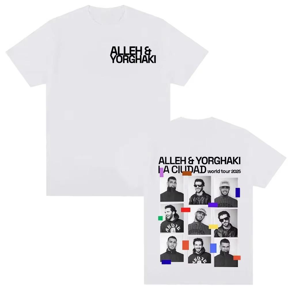 Alleh  Yorghaki La Ciudad Worid Tour 2026 Printed T Shirt Men Women Harajuku Vintage 90s Tshirt Summer Pop music Streetwear