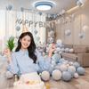 Happy Birthday Scene Arrangement Ornaments Balloon Props Dress Up Set Adult Party Background Wall Package