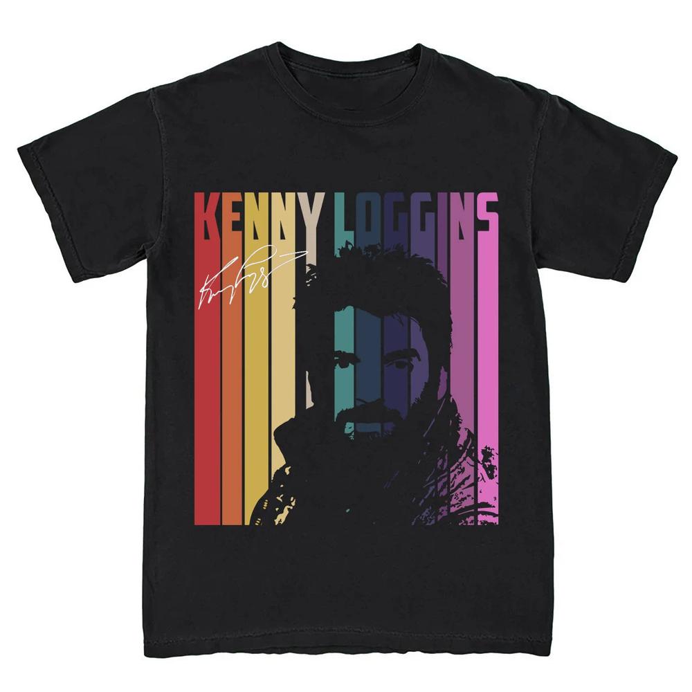 Kenny Loggins Retro Style Singer hirt Black Men Unisex Classic H1062 XXXL
