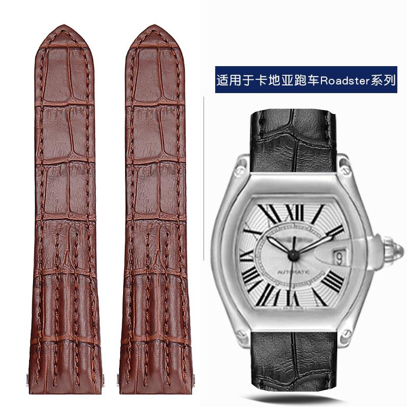 19mm 20mm Do Cartier Roadster W6206018 W6206017 Nylonowy Pasek do Zegarka Męski Płótno Szybkie Metalowy Adapter Skórzany Pasek do Zegarka Akcesoria