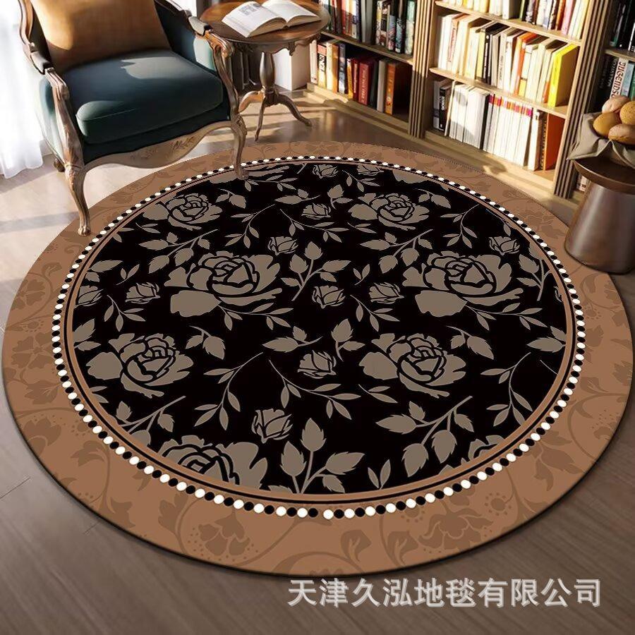 Circular Carpet Bedroom Living Room Carpet Coffee Table Carpet Home Sofa Circular Mat Ethnic Style Carpet