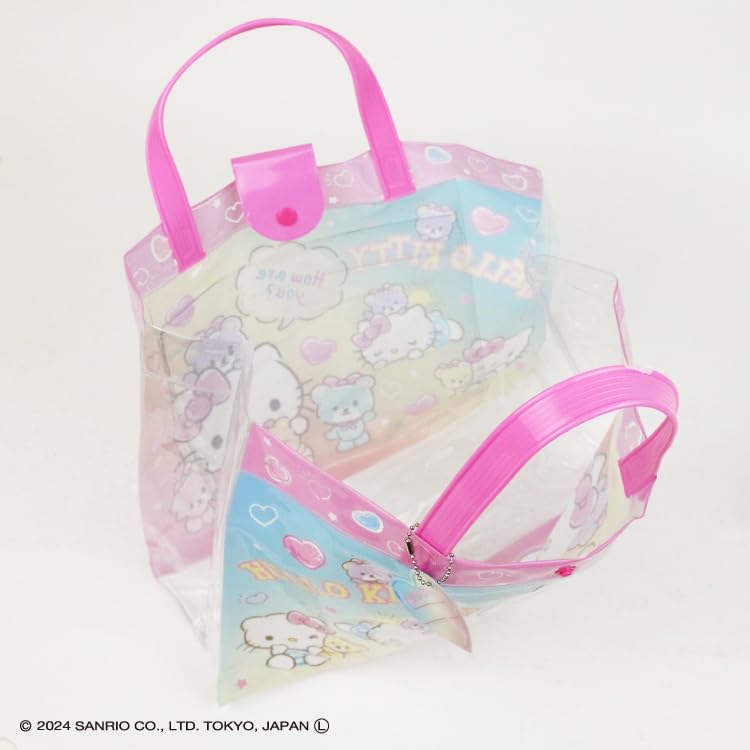Takanami Create Gusseted PVC Bag L Hello Kitty Pink [124989] Pool Bag