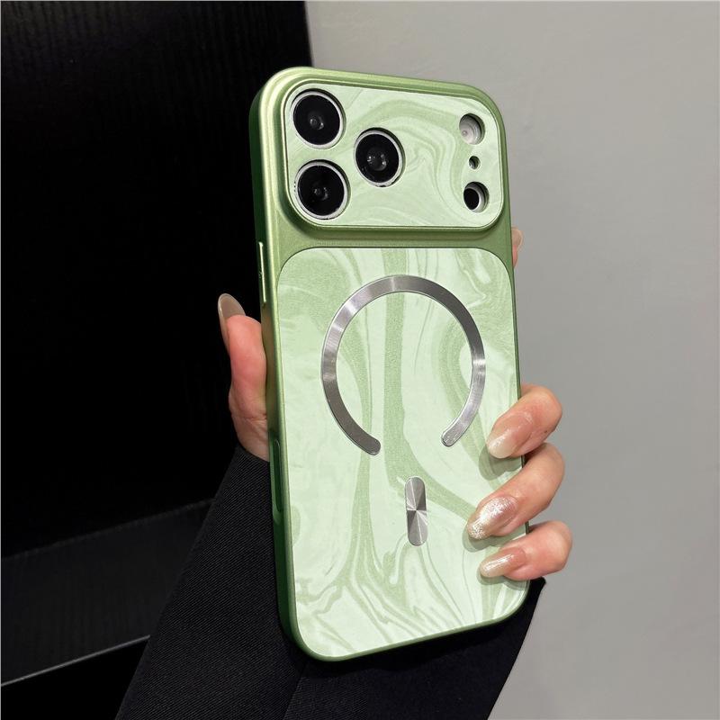 Ins Wind Is Suitable for Apple 16promax Mobile Phone Case, Water Ripple Magnetic Attraction, Second Change iPhone17 Anti-drop Protective Case