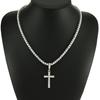 Hot Selling Cross Pendant with Rhinestone Cuban and Single Row Tennis Chains