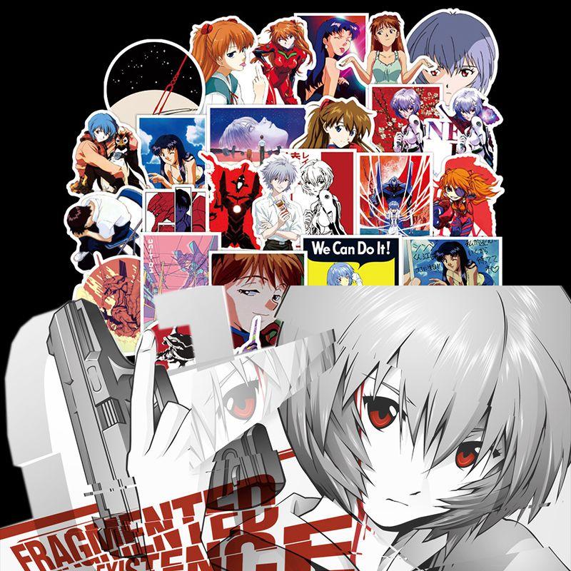 Genesis 50pcs Neon Evangelion Stickers Eva Diy Waterproof Laptop Decals Suitcase