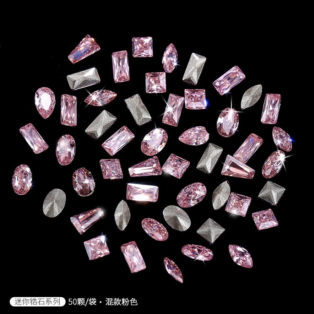 Mini Pointed Bottom Zircon Nail Art Small Zircon K9 Micro Zirconium Horse Eye Drill Pointed Bottom Mixed Water Drop Drill Nail Diamond Jewelry