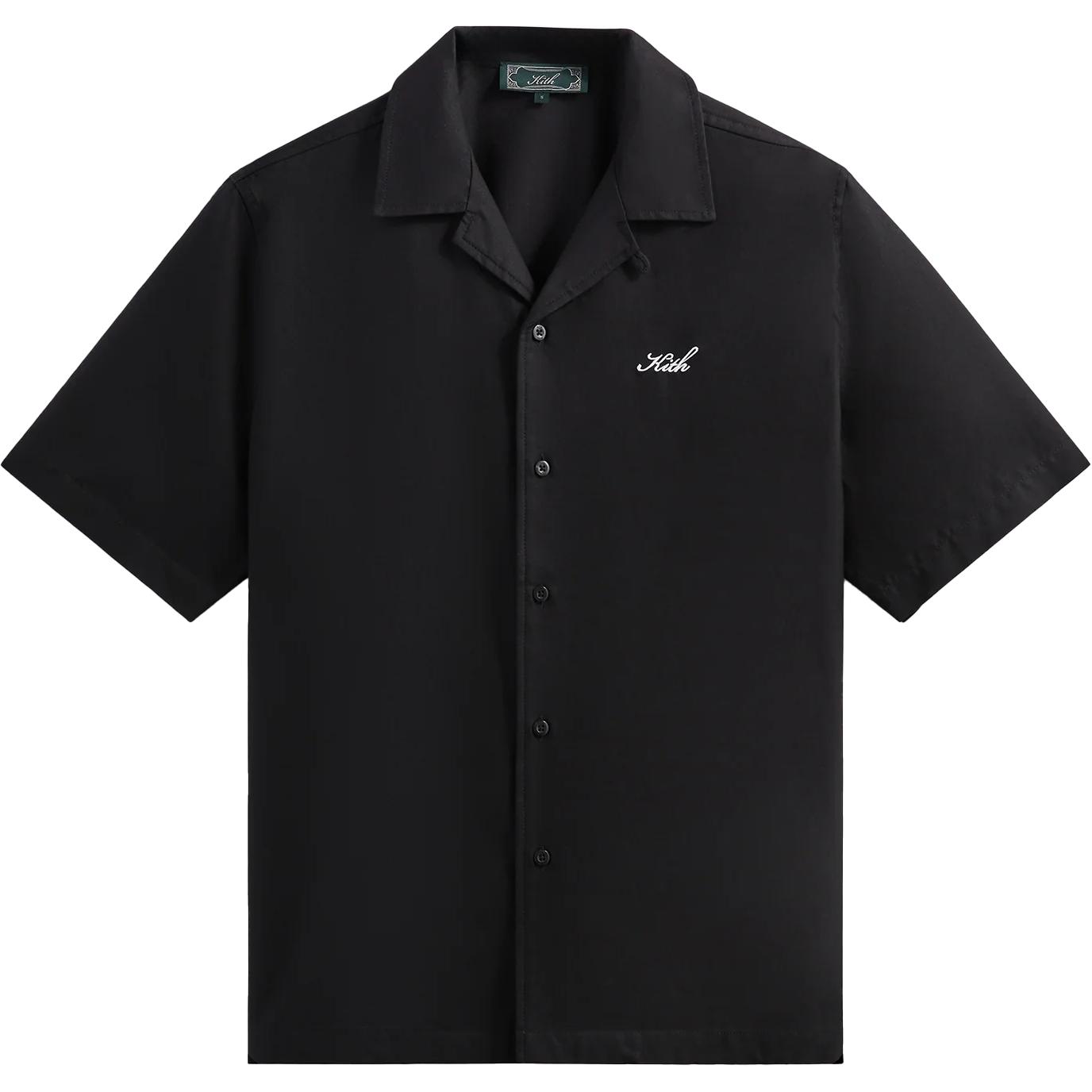 

Kith Thompson Camp Collar Shirt Black Men Tops KHM031760-001 M