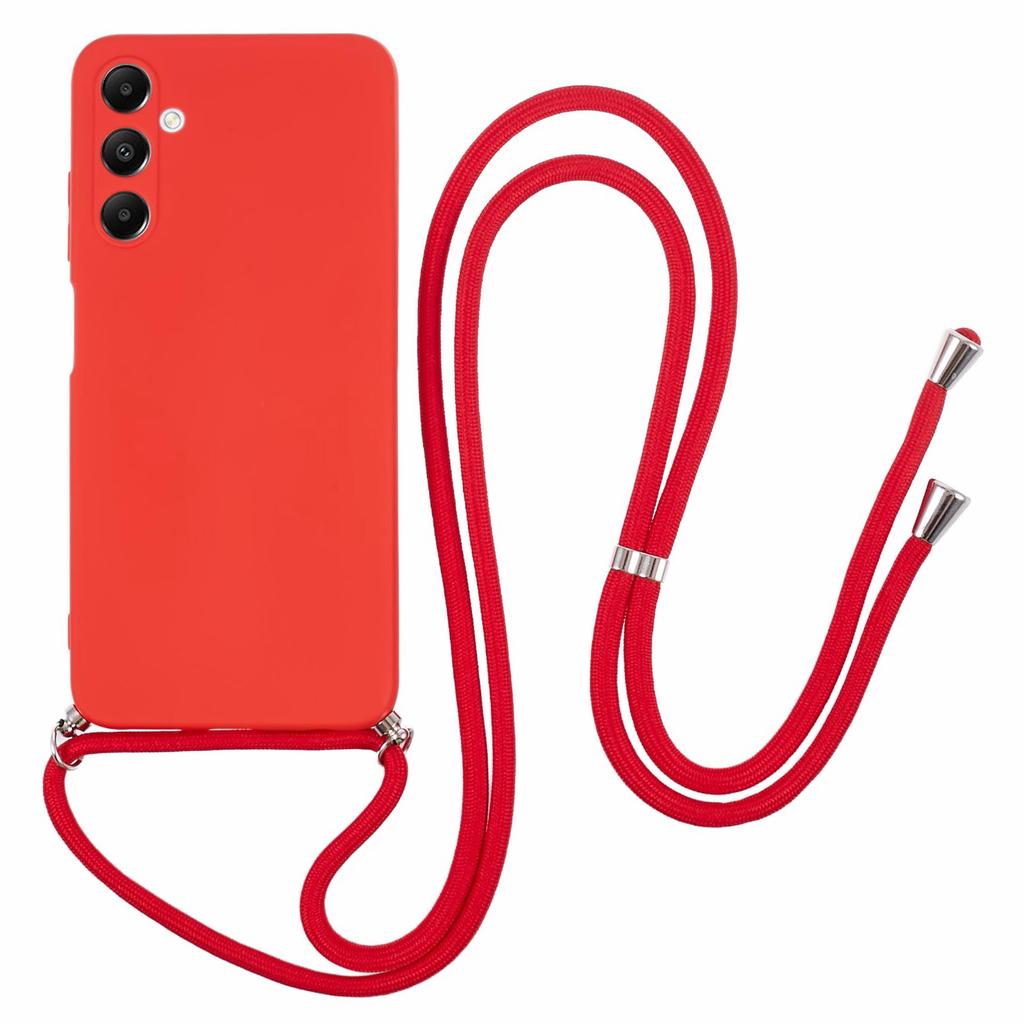 For Samsung Galaxy A05s 4G TPU Phone Case Microfiber Lining Rubberized Cover with Lanyard