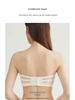 Bezešvá bandeau podprsenka bez ramínek proti sklouzávání pro malá prsa - Letní tenký styl, neviditelný push-up s krásným designem zad
