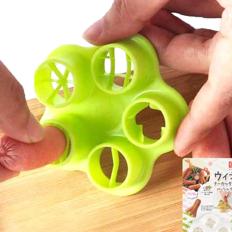 5 In 1 Flower Crab Octopus Style Ham Sausage Cutter Barbecue Dogs Cutter