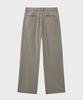 NOIRER Striped Two-Tuck Wide Slacks (Khaki Beige)