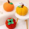 Fruit Plush Pillow Toy, Pumpkin Orange Persimmon Stuffed Animal, Soft Comfortable Stress Relief Gift, Home Decor Doll
