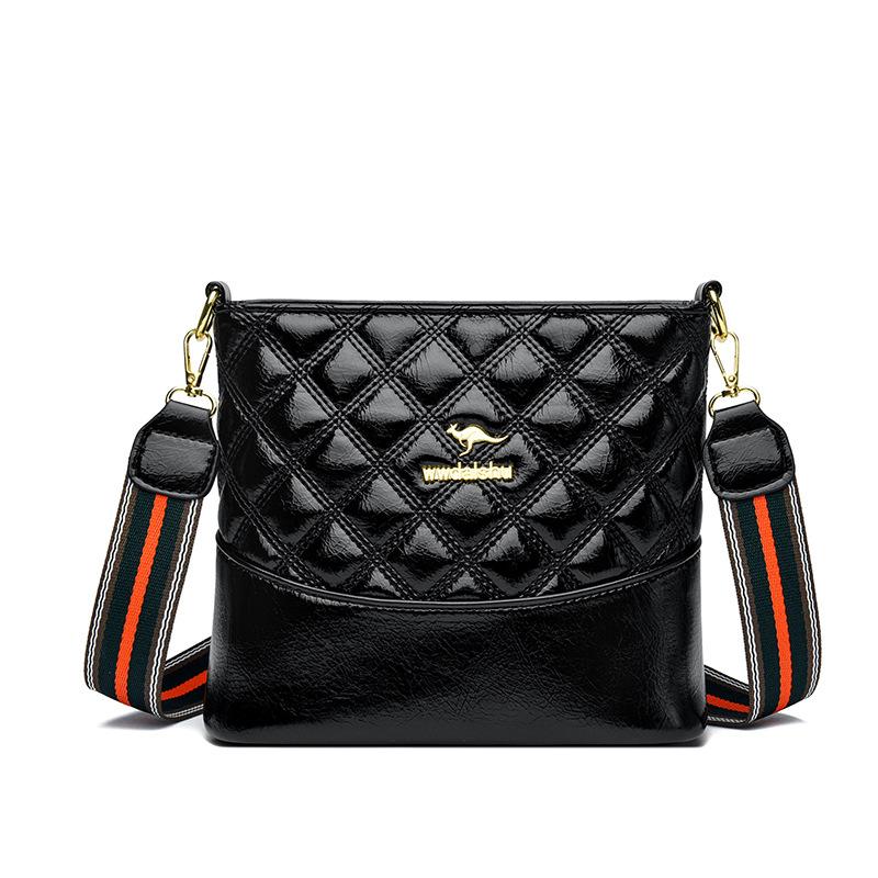 Women's bags, new trendy and versatile large-capacity women's soft leather messenger bags
