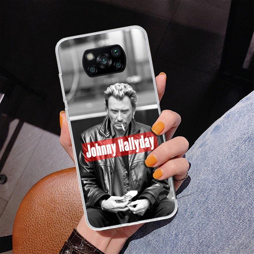 

Johnny Hallyday Music Phnoe Case for Xiaomi Poco X5 X6 X7 Pro X4 Gt F7 Ultra M8 M7 Redmi 15C 15 13C 13 12C 12 Unique Cover Coque Xiaomi Poco X7