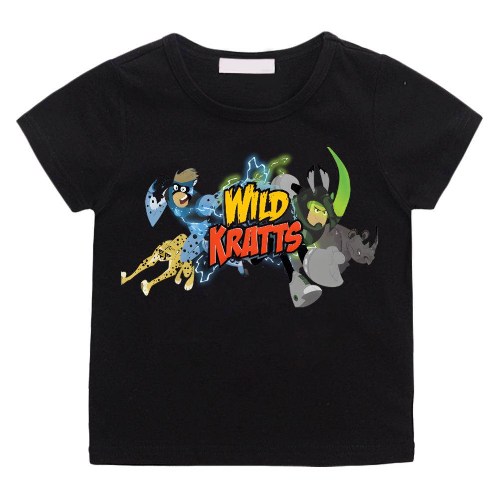 Wild Kratts Pony RainbowDash Cartoon T-shirt 100% Short Sleeve Tshirt Camisetas Cotton Anime Tee-shirt Kawaii Children Clothing