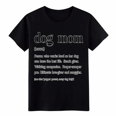 Lustiges Hundemama Wörterbuch T-Shirt, Süßes Haustiereltern Grafik-T-Shirt