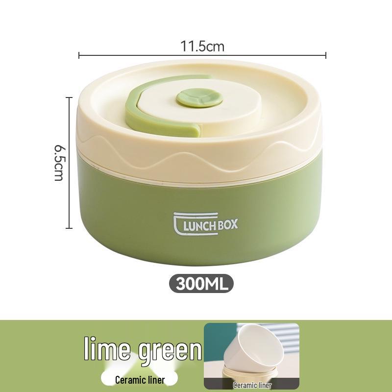 

Изолированный многослойный ланч-бокс Бэнто с керамической вставкой, пригодной для микроволновой печи, и кружкой для супа - Портативный для студентов и офисных работников