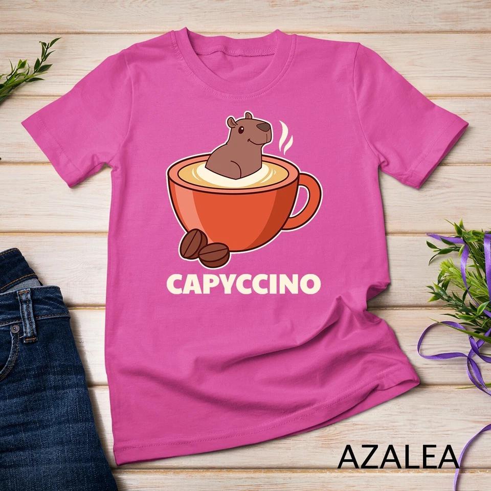 Capyccino - Cute Capybara In Cappuccino For Coffee Lover Unisex T-shirt 2 L