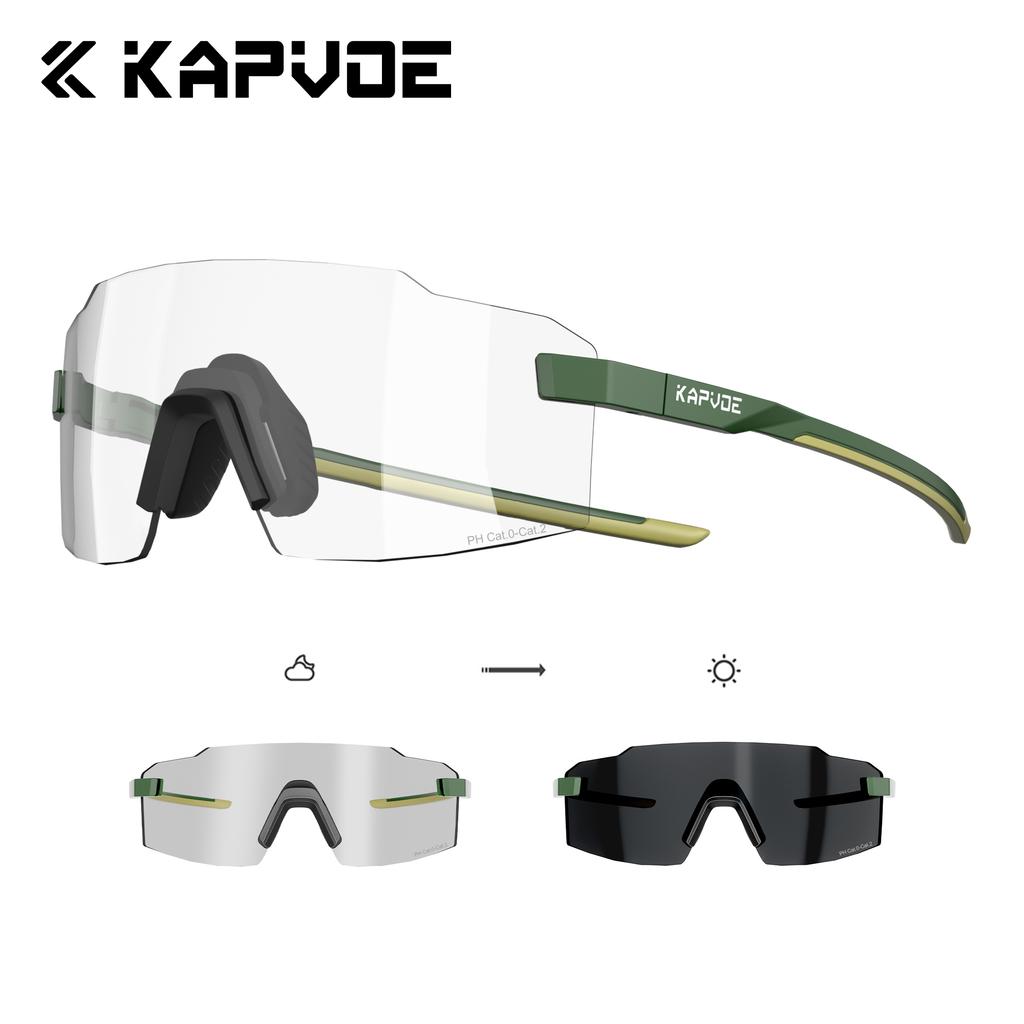 Kapvoe Fashion Sunglasses for Men Photochromic Runnning Glasses Light-Weight Cycling Glasses Bike Women UV400 Hiking Eyewear